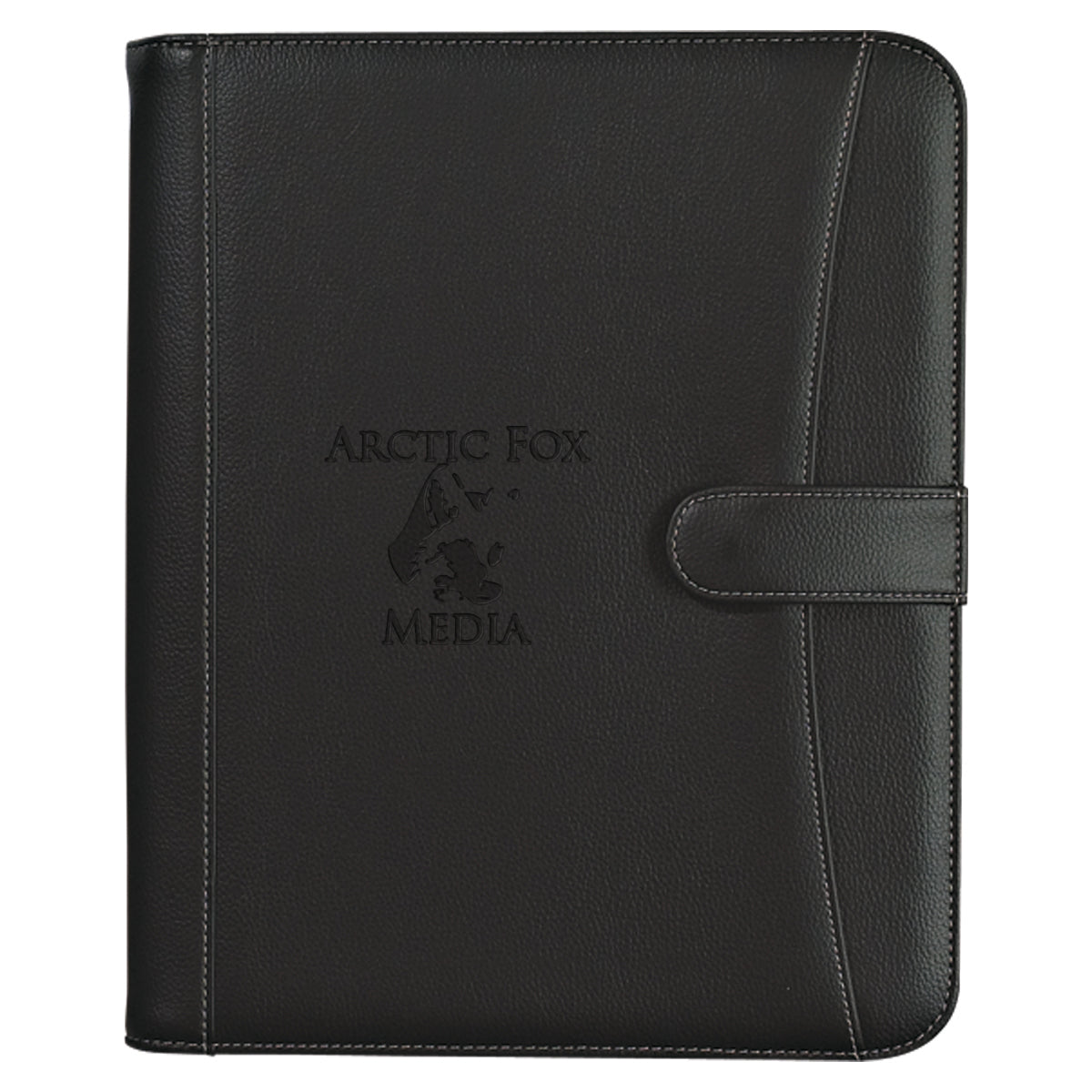Pebble Grain Zippered Portfolio With Calculator