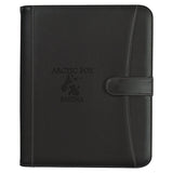 Pebble Grain Zippered Portfolio With Calculator
