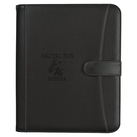 Pebble Grain Zippered Portfolio With Calculator