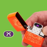 Matte Zippo® Lighter & Rechargeable Electric Lighter Insert Gift Set