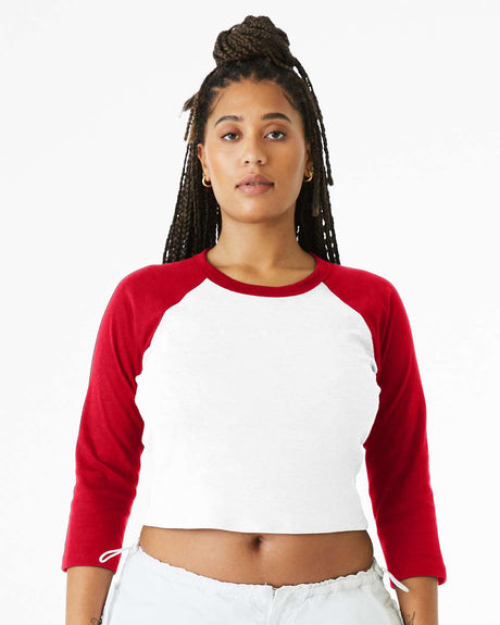 Bella+Canvas Women's Micro Rib 3/4 Raglan Sleeve Baby Tee
