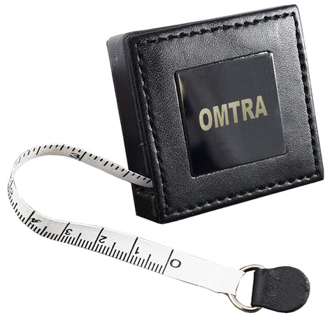 Squeeze Me Measuring Tape black simuleather with black stitiching