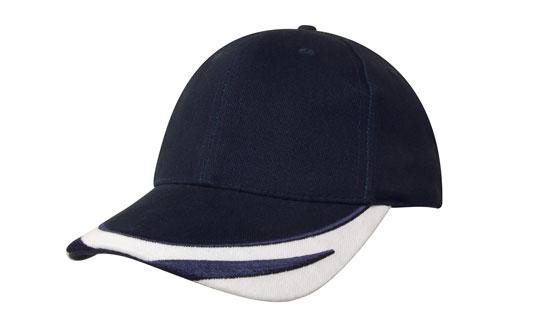 Brushed Heavy Cotton Cap w/Embroidered Peak Trim