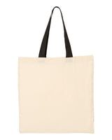 Q-Tees™ Economical Tote w/Contrast-Color Handles