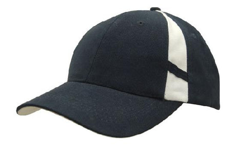 Brushed Heavy Cotton Cap w/Crown Inserts, Contrasting Peak Under & Strap