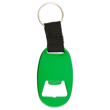 Oval Aluminum Bottle Opener w/ Key Ring