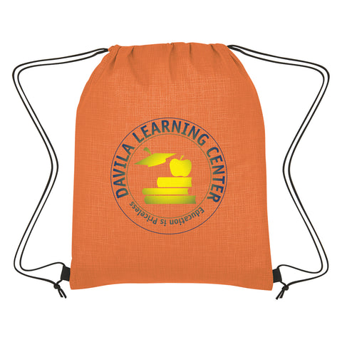 Crosshatch Non-woven Drawstring Bag
