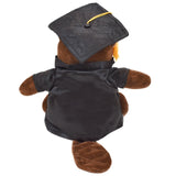 Graduation Plush - 6" Bizzie Beaver w/Gown & Cap