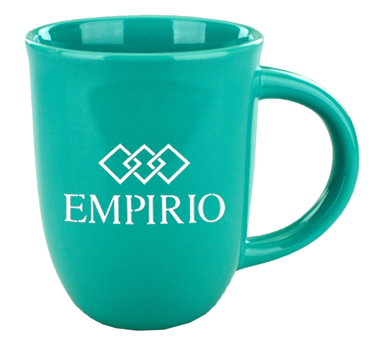 Salem 14oz aqua glossy finish solid colour ceramic mug