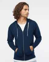 Independent Trading Co Icon Unisex Lightweight Loopback Terry Full-Zip Hooded Sweatshirt