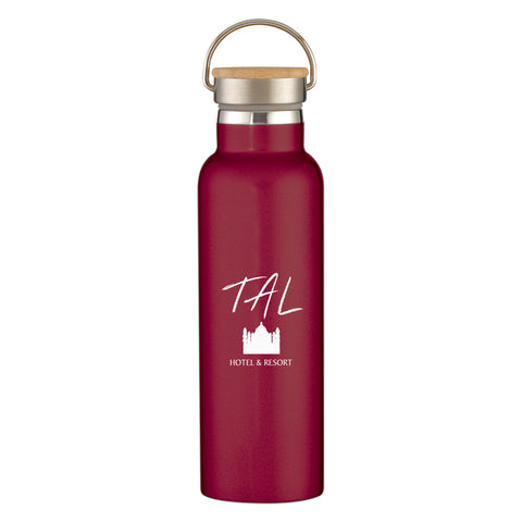 21 Oz. Liberty Stainless Steel Bottle With Wood Lid