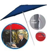 7' Solar USB Market Umbrella