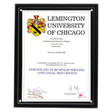 Magnetic Clear on Black Acrylic Certificate Frame (10 1/4"x 12 1/4")