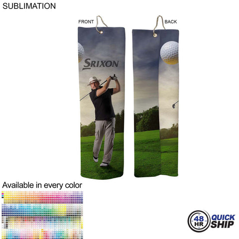 48Hr Quick Ship-Microfiber Dri-Lite Terry Golf Towel, 18