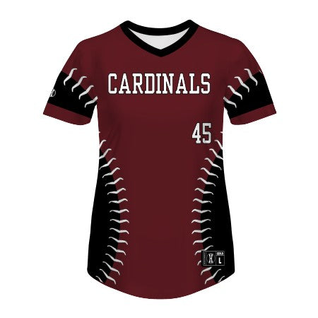Holloway Girls' Freestyle Sublimated Short Sleeve Pin-Dot Softball Jersey