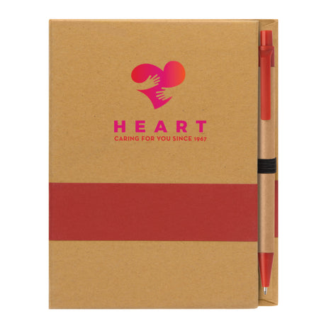 Kolbert - Recycled Cover Notepad plus Sticky Notes & Kraft Pen Set - ColorJet