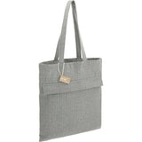 Recycled Cotton Herringbone Tote w/Zip Pocket