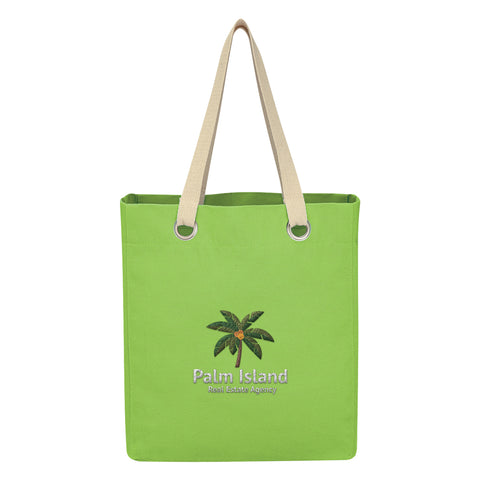 Vibrant Cotton Canvas Tote Bag
