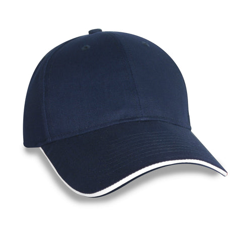 Constructed Mid Weight Brushed Cotton Twill Sandwich Cap