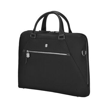 14'' Victoria Signature Black Briefcase w/10" Tablet Pocket