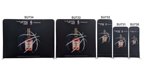 24 Hr Express - 8'W x 8'H EuroFit Straight Wall Display Kit, with Full Color Graphics Double Sided