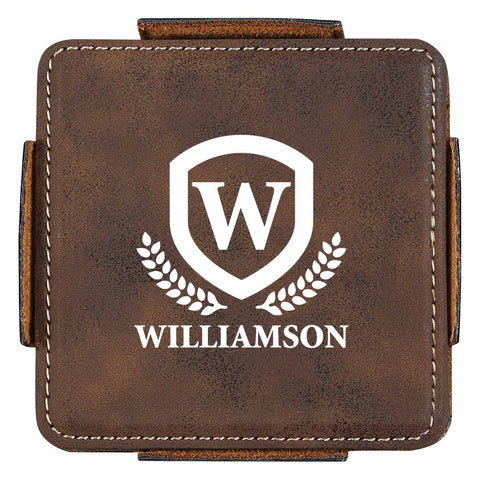 4-piece Coaster Set With Holder