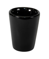 Bijou 2oz glossy ceramic shot glass black