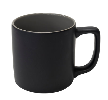 Arcadian 16oz two-tone matte ceramic mug black/grey in a Ripple box