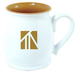 Bergen 2tone white/caramel 16oz mug in a Ripple gift box