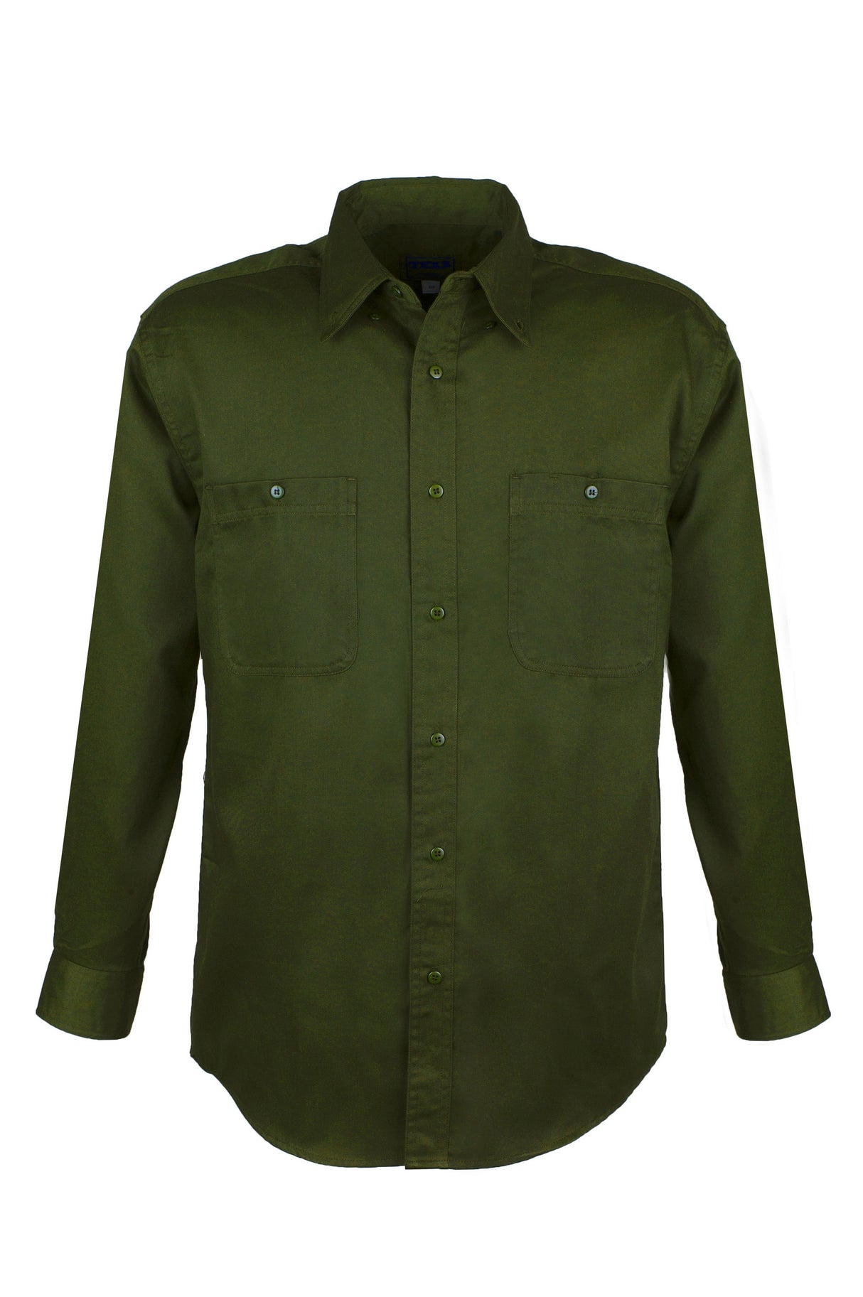 Men's Cotton Blend Twill Long Sleeve Shirt Tall (GREEN) (LT-3XLT)