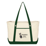Large Cotton Canvas Sailing Tote Bag