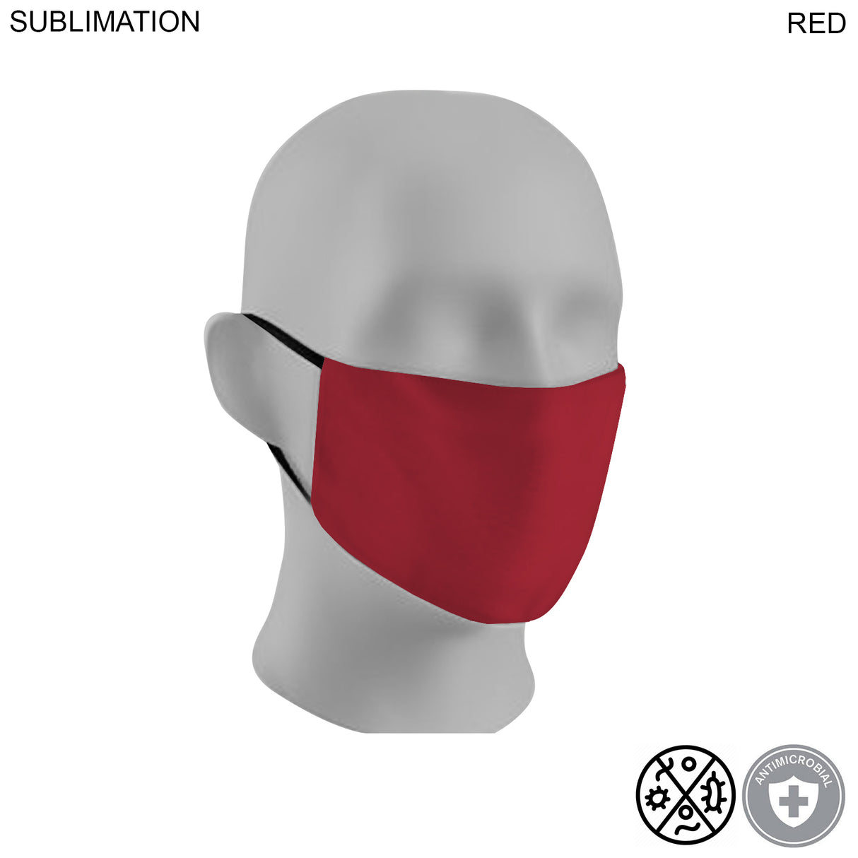Sublimated 2ply Antimicrobial Cloth Face Mask Available In EVERY COLOR