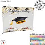 Graduation 8'W x 8'H EuroFit Straight Wall Display Kit, with Full Color Graphics Double Sided