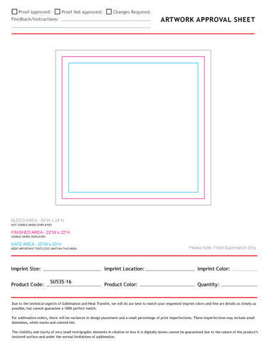 Individually Polybagged Square Bandana, 22x22, Sublimated Edge to Edge 1 side (# 1 Seller)