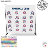 Sports Teams 8' Backdrop, Media Wall, with Full Color Graphics, Photos, NO SETUP CHARGE