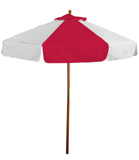 7' Wooden Market Umbrella with Valence
