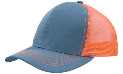 000964 Breathable Poly Twill Cap w/Mesh Back