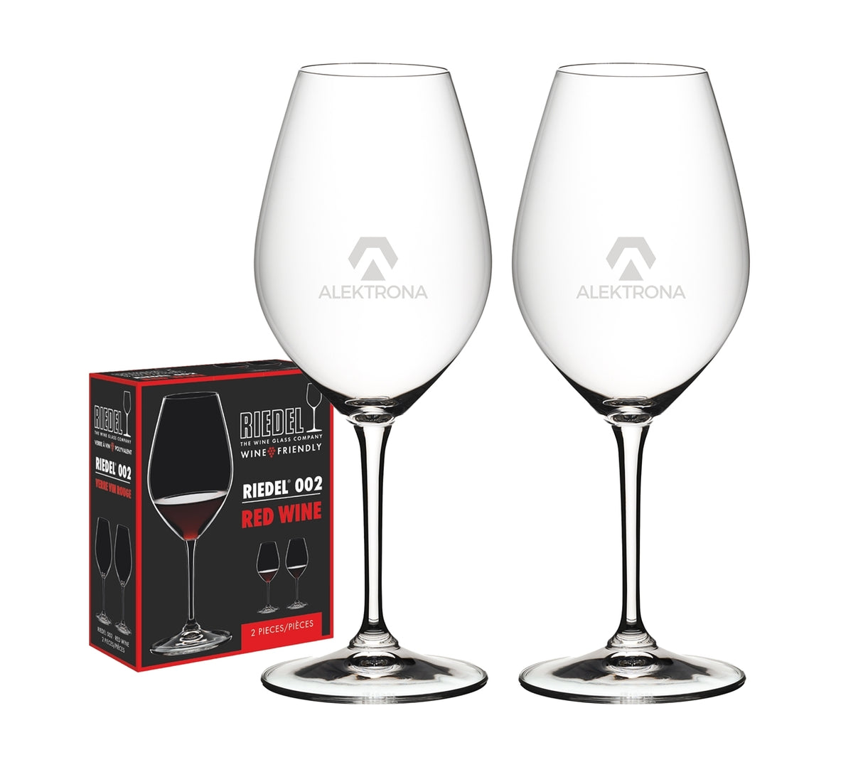 ~Ouveurture 002, 22.5oz RIEDEL crystal stemmed wine glass S/2 in RIEDEL Retail gift box