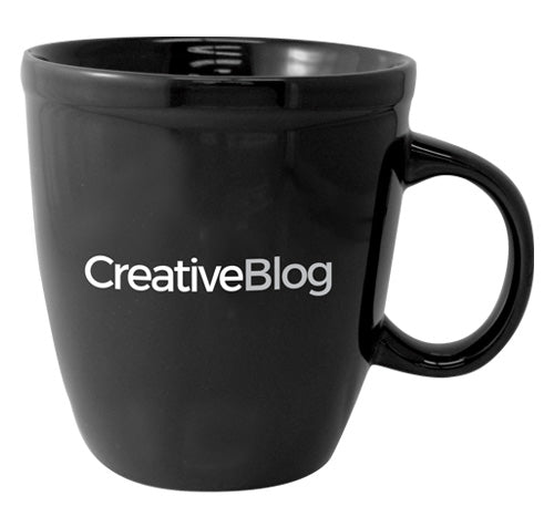 Mocha 19oz black ceramic mug