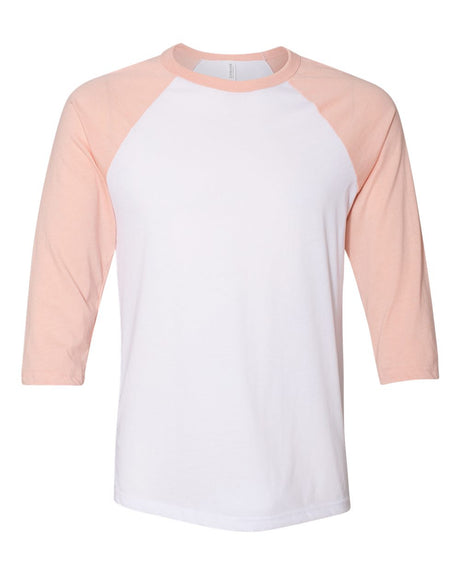 Bella+Canvas Unisex Three-Quarter Sleeve Baseball Tee
