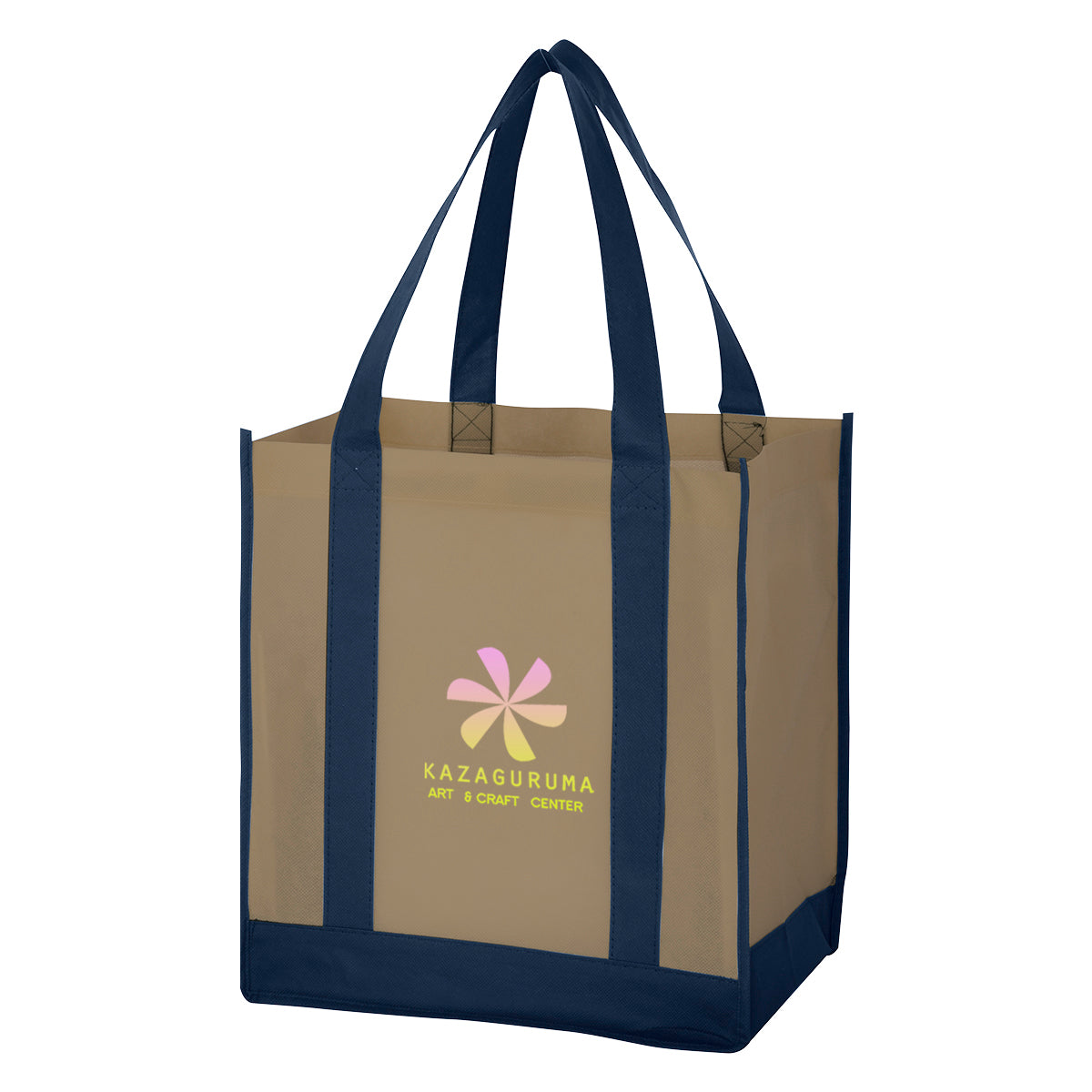 000440 Non-woven Two-tone Shopper Tote Bag