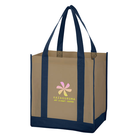 000440 Non-woven Two-tone Shopper Tote Bag