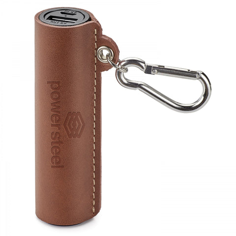 GENUINE LEATHER 2,200 mAh UL CERTIFIED POWER BANK