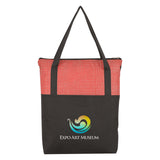 Crosshatch Non-woven Zippered Tote Bag