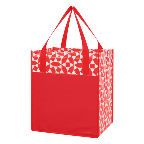 Non-woven Geometric Shopping Tote Bag