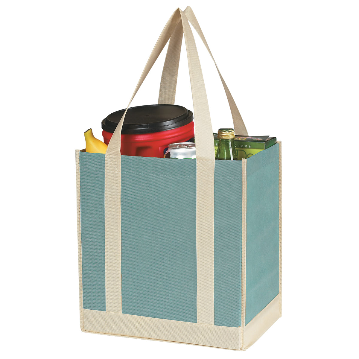 000440 Non-woven Two-tone Shopper Tote Bag