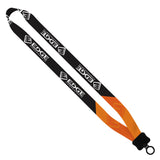 3/4" RPET Dye-Sublimated Waffle Weave Lanyard w/ Plastic Clamshell & O-Ring