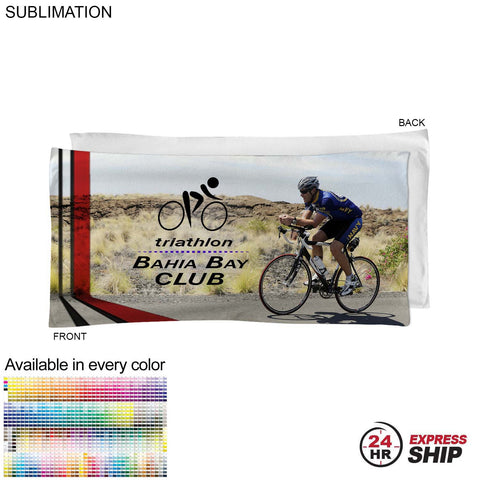 24 Hr Express Ship - Absorbent Microfiber Dri-Lite Terry Cycling Towel, 20x40, Sublimated