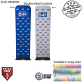 48 Hr Quick Ship - 2'W x 90"H EuroFit Banner with Steel Base, Full Color Graphics 2 Sided, NO SETUP