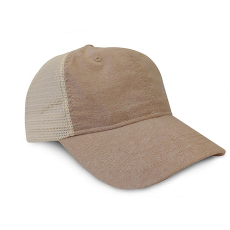 Unconstructed Chambray Washed Mesh Back Trucker Cap